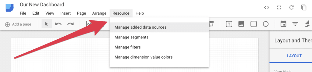 add second data source 1024x236 How to build a Google Data Studio Dashboard