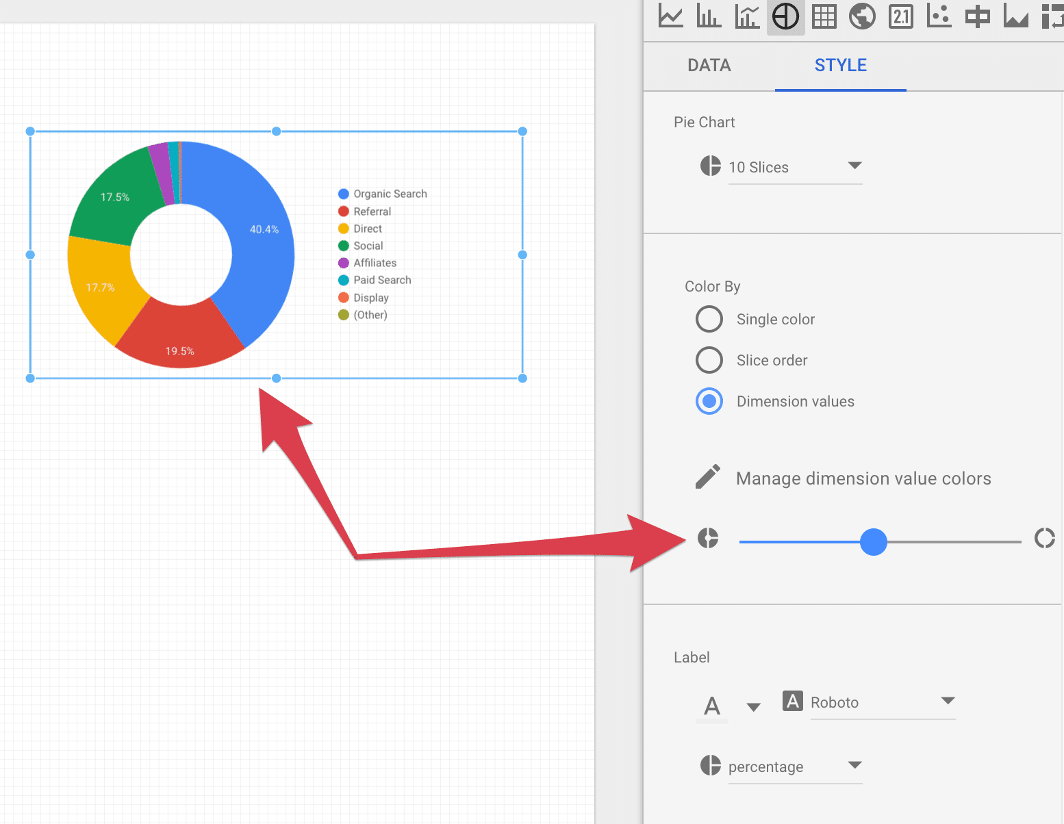change styles How to build a Google Data Studio Dashboard